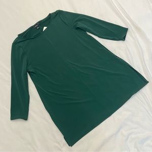 NEW Womens Petite Emerald Green Tunic Blouse PP